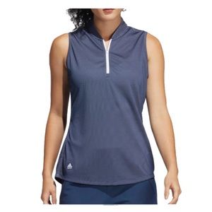 adidas Equipment Primegreen Sleeveless Golf Polo Shirt Crew Navy size S